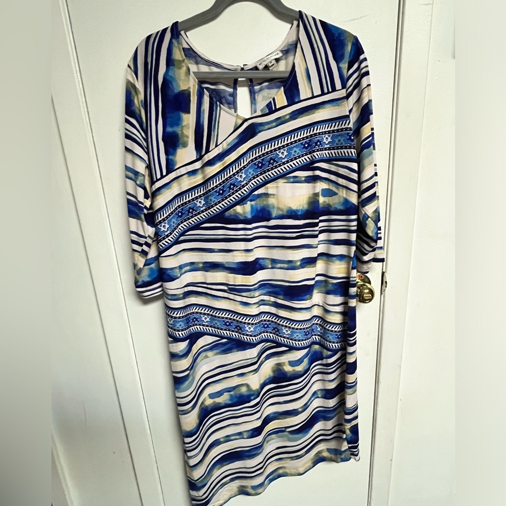 Weaker Rose Blue/White/Yellow size 2x dress